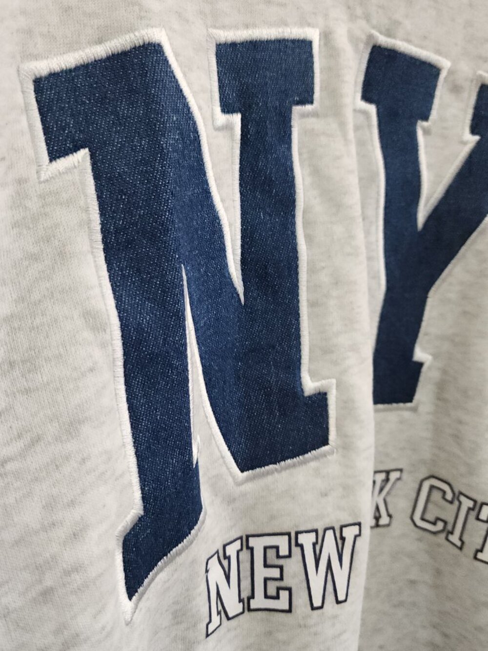 No Comment Plus Size NYC Spellout Light Gray Crewneck Sweater Size 3X NEW - Picture 6 of 15